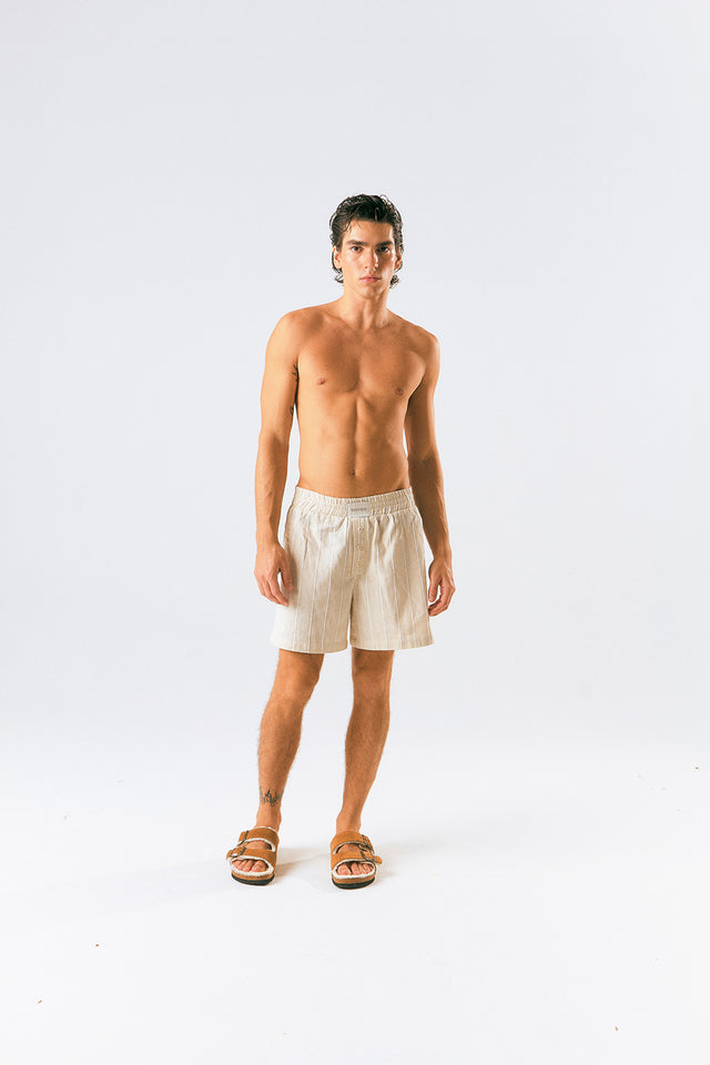 Boxer Shorts Listras Brancas